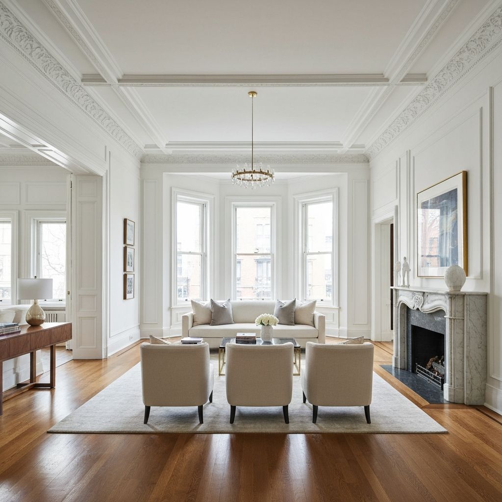 Elegant open concept living room in luxury Toronto home